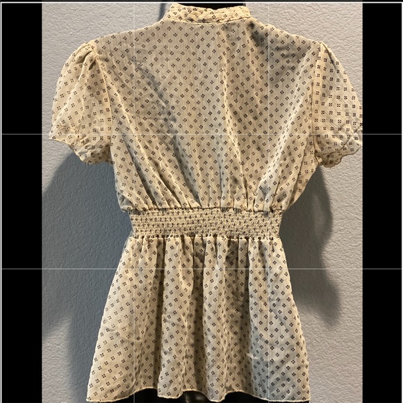 SOLD! Poetry Tan and Black Blouse - Picture 6 of 6